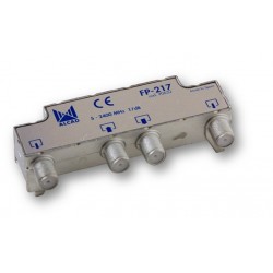 FP-217  Derivador blindado, no compensado, conector F, 2 salidas a 17 dB