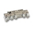 FI-473  Distribuidor 4 salidas, de 9 dB (862 MHz), 5 a 2400 MHz, blindado, con conector F