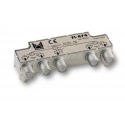 FI-474  Distribuidor blindado, conector F, 4 salidas con P.C. a 11 dB (2150 MHz)