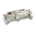 FI-254  Distribuidor blindado, conector F, 2 salidas con P.C. a 4 dB (2150 MHz)