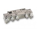 FI-484  Distribuidor blindado, conector F, 4 salidas con P.C. a 10 dB (2150 MHz)