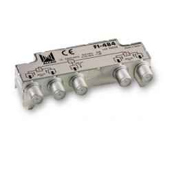 FI-484  Distribuidor blindado, conector F, 4 salidas con P.C. a 10 dB (2150 MHz)