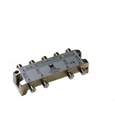 DI-802  Distribuidor blindado, conector F, 8 salidas con P.C. a 18 dB (2150 MHz)