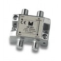  DE-207  Derivador 2 salidas a 27 dB, plano, 5 a 2300 MHz, blindado, con conector F