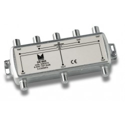 DE-605  Derivador 6 salidas a 24,5 dB, plano, 5 a 2300 MHz, blindado, con conector F