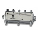 DE-607  Derivador 6 salidas a 27,5 dB, plano, 5 a 2300 MHz, blindado, con conector F