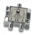DI-202  Distribuidor 2 salidas 6 dB (2150 MHz) con P.C., 5 a 2300 MHz, blindado, con conector F