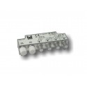 FI-374  Distribuidor 3 salidas, de 9 dB (862 MHz), 5 a 2400 MHz, con P.C., blindado, con conector F