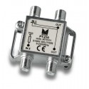 PT-210  Punto de acceso al usuario con distribuidor 2 salidas 5,5 dB (2150 MHz), 5 a 2300 MHz, blindado, con conector F