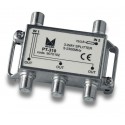 PT-310  Punto de acceso al usuario con distribuidor 3 salidas 10 dB (2150 MHz), 5 a 2300 MHz, blindado, con conector F