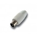 RM-095  Conector recto macho de 9,5 mm. Ø blindado