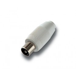RM-095  Conector recto macho de 9,5 mm. Ø blindado