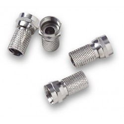MC-302  Conector F macho para roscar sobre coaxial Ø 6,9 - 7,2 mm