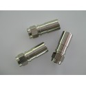MC-304  Conector F macho para comprimir sobre coaxial ø 6,8 - 7,2 mm