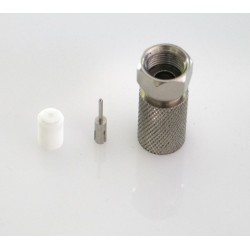 MC-202  Conector F macho para roscar sobre cable coaxial RG-11, ø 10,0 - 10,4 mm