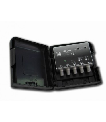 AM-342  Amplificador de mástil 3 entradas, UHF-UHF-DAB/FM