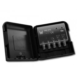 AM-374  AMPLI UHF-UHF-BIII/DAB 34 dB LTE MASTIL 12Vdc