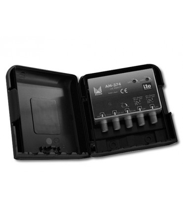 AM-374  AMPLI UHF-UHF-BIII/DAB 34 dB LTE MASTIL 12Vdc