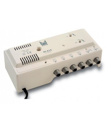AI-414  Amplificador para interior 1 entrada , 4 salidas , TV