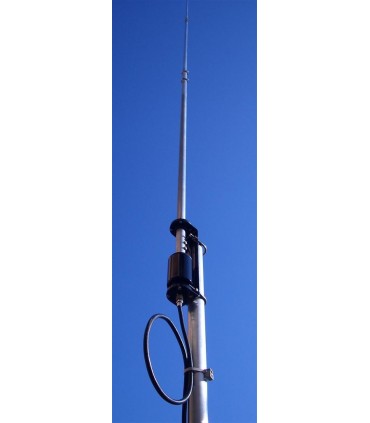 OUT-250-B - Antena vertical en aluminio de 3.5- 57 MHz., Altura: 7.13 m