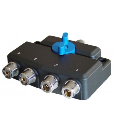 DX-SW-4-MIX - Conmutador coaxial 4 posiciones, 2 N + 2 PL